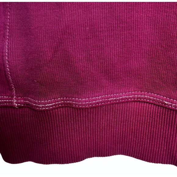 Tommy Bahama  Cotton Maroon 1/4 zip Pullover Ribbed Fabric Contrast Stitching XL - Picture 12 of 14